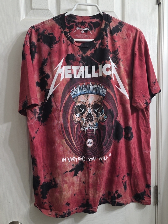 Metallica Other - Metallica "In Vertigo You Will Be" Red Tie-Dye Graphic T-Shirt - Size Large